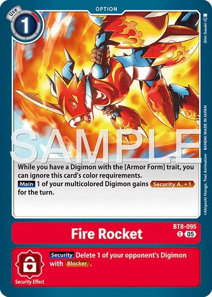 Fire Rocket [Bt8-095] (Foil Reprint) [Advanced Booster Digimon Generation] 1