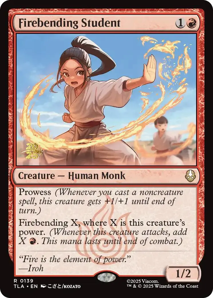Firebending Student [Avatar: The Last Airbender Prerelease Cards] 1