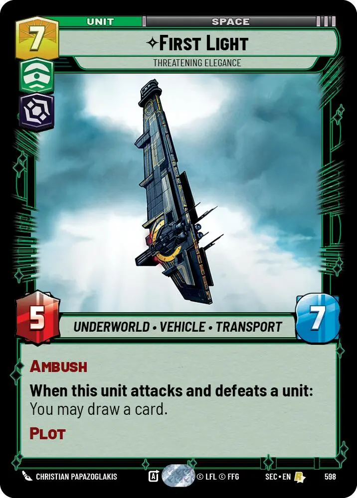First Light - Threatening Elegance (Foil) (598) (598) [Secrets Of Power] 1