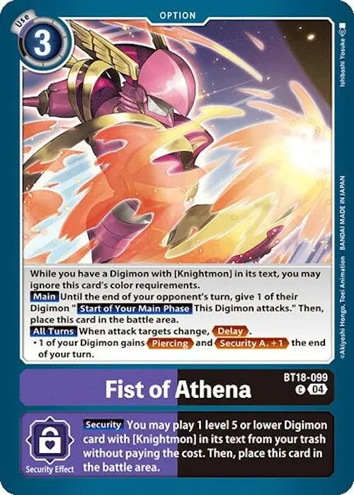Fist Of Athena [Bt18-099] [Release Special Booster Ver.2.0] 1