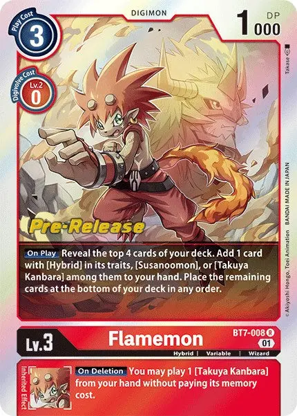 Flamemon [Bt7-008] [Next Adventure Pre-Release Cards] 1