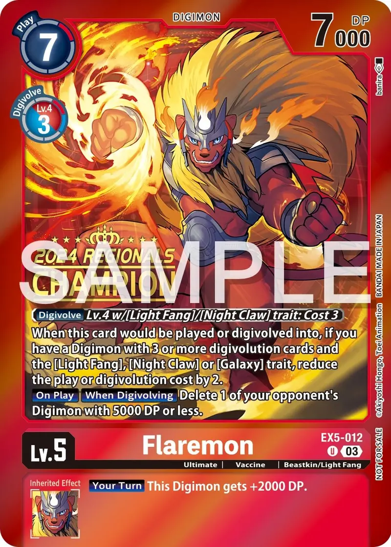 Flaremon [Ex5-012] (2024 Regionals Champion) [Animal Colosseum Promos] 1