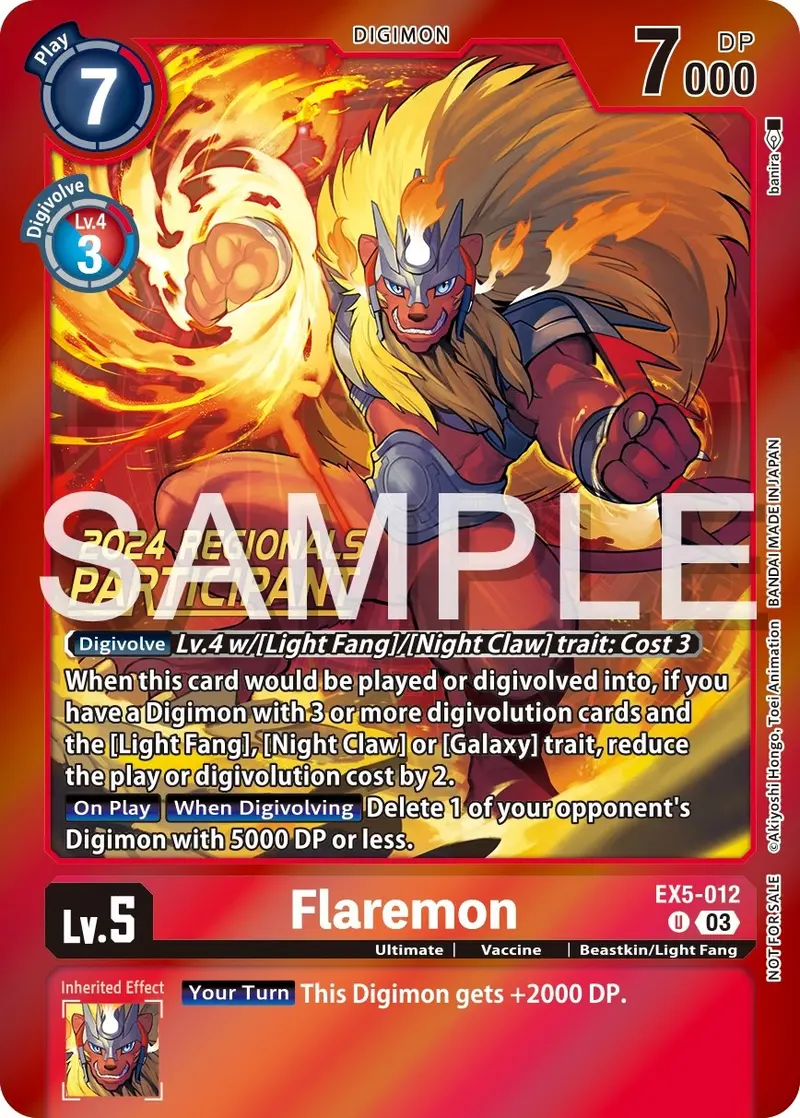 Flaremon [Ex5-012] (2024 Regionals Participant) [Animal Colosseum Promos] 1