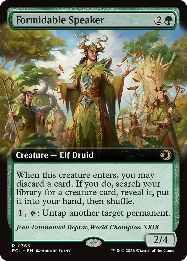 Formidable Speaker (Extended Art) [Lorwyn Eclipsed] 1