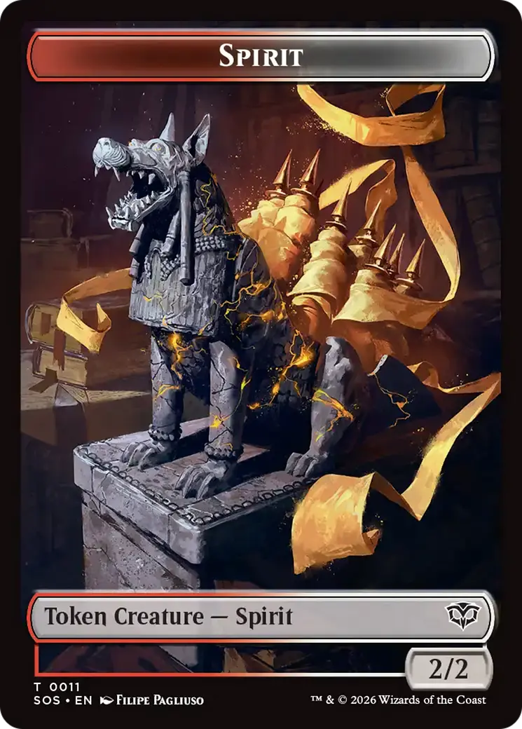 Fractal (0005) // Spirit (0011) Double-Sided Token [Secrets Of Strixhaven Tokens] 2