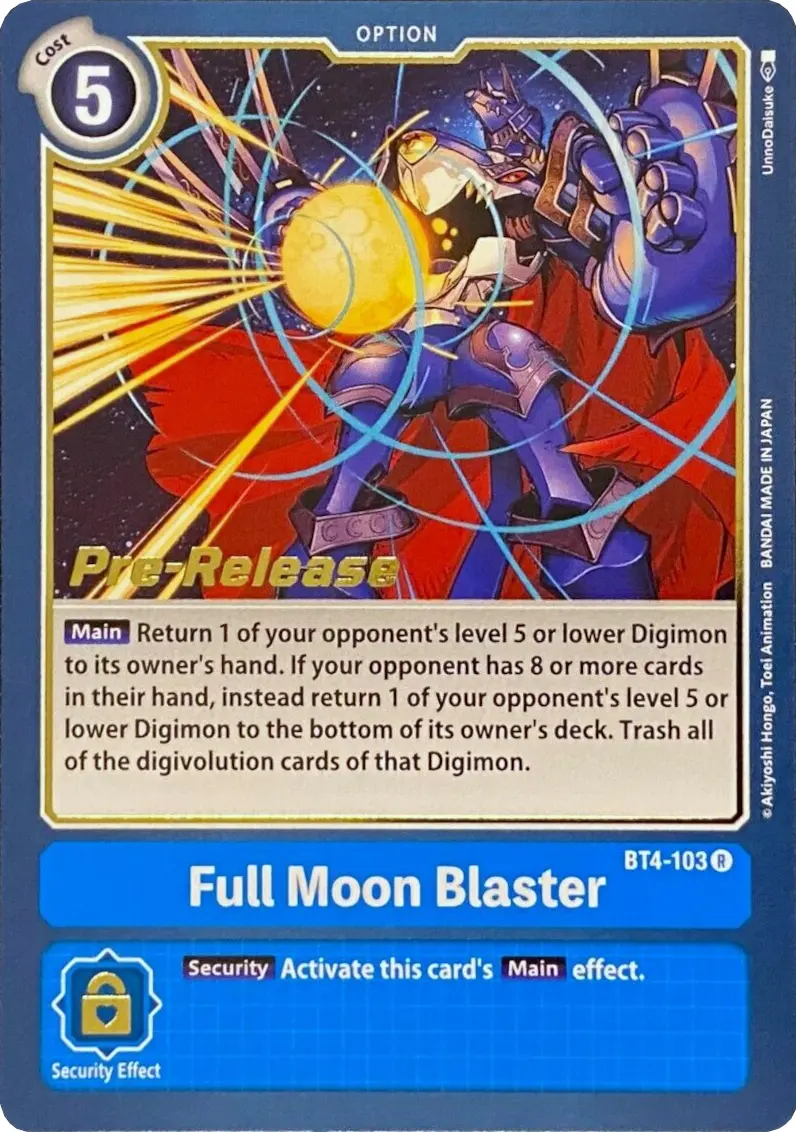 Full Moon Blaster [Bt4-103] [Great Legend Pre-Release Promos] 1