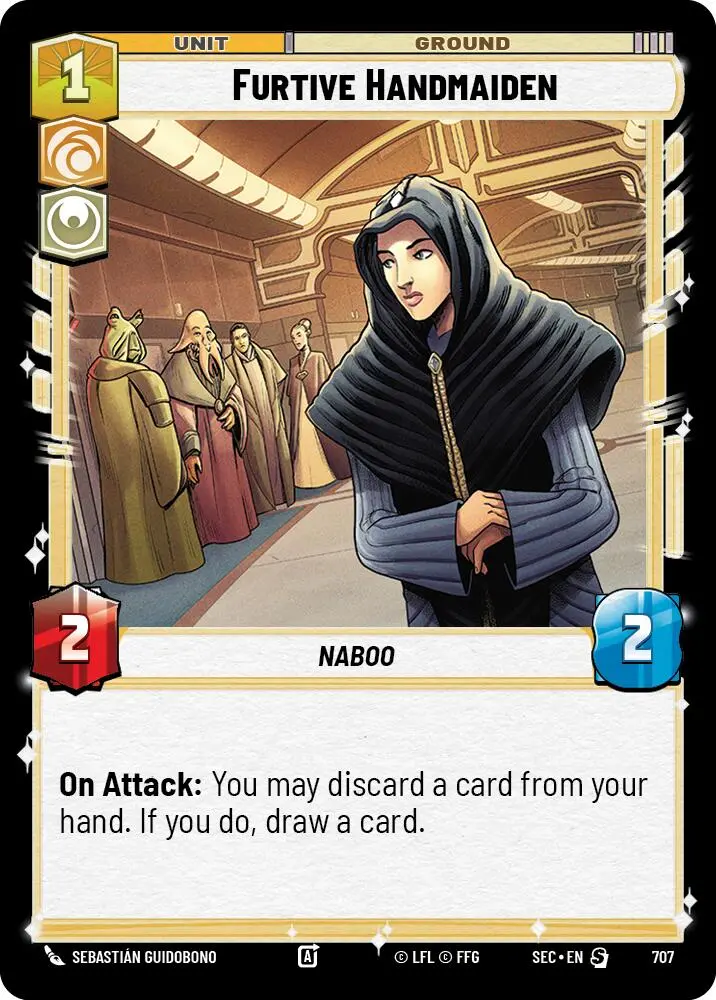 Furtive Handmaiden (707) (Foil) (707) [Secrets Of Power] 1