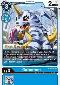 Gabumon [Bt5-020] [Battle Of Omni Pre-Release Promos] 1