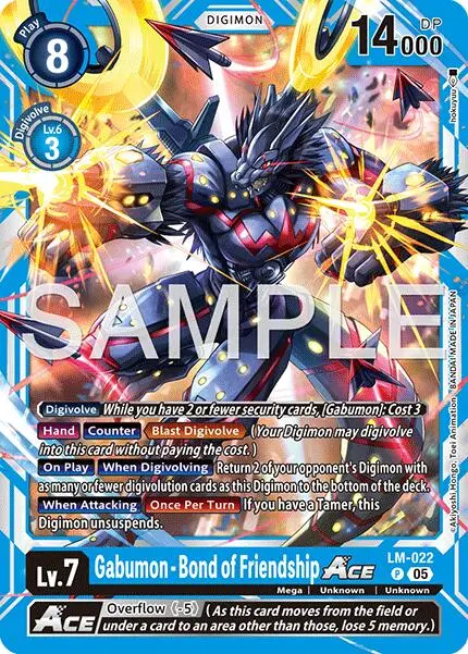Gabumon [Lm-022] - Bond Of Friendship Ace (Reprint) [Advanced Booster Digimon Generation] 1