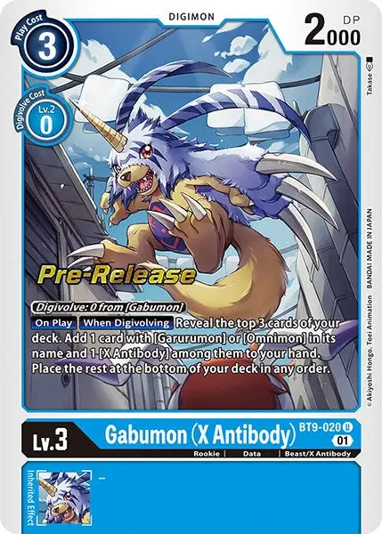 Gabumon (X Antibody) [Bt9-020] [X Record Pre-Release Promos] 1