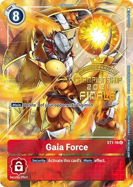 Gaia Force [St1-16] (2021 Championship Finals Tamer's Evolution Pack) [Starter Deck: Gaia Red Promos] 1