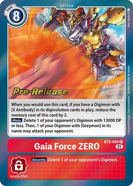 Gaia Force Zero [Bt9-095] [X Record Pre-Release Promos] 1