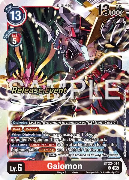 Gaiomon [Bt22-014] [Cyber Eden Release Event Cards] 1