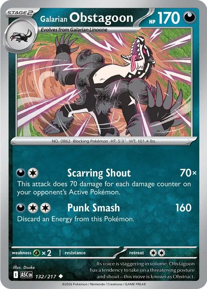 Galarian Obstagoon (132/217) [Mega Evolution: Ascended Heroes] 1