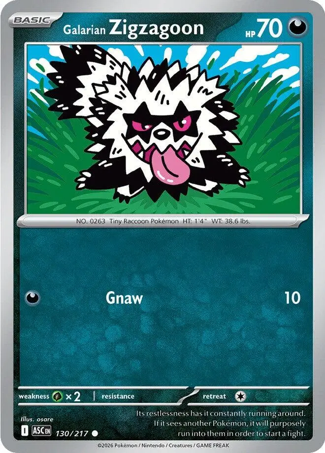 Galarian Zigzagoon (130/217) [Mega Evolution: Ascended Heroes] 1