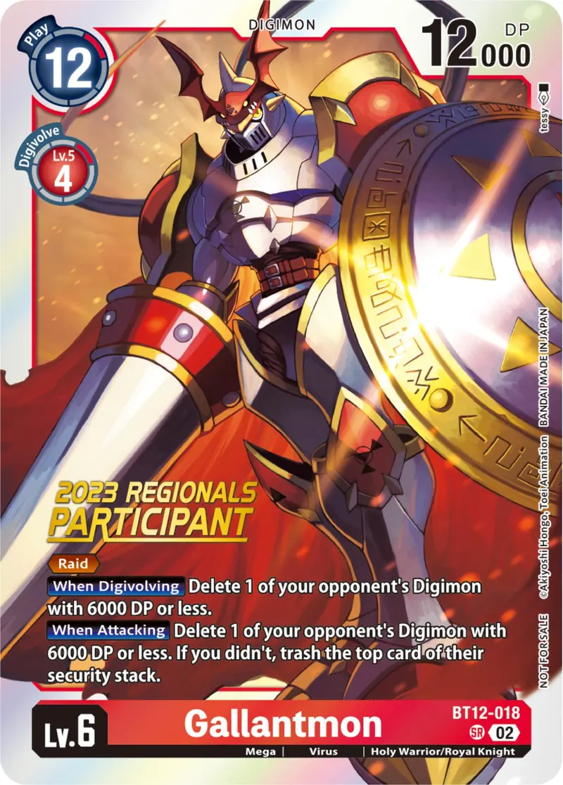 Gallantmon [Bt12-018] (2023 Regionals Participant) [Across Time] 1
