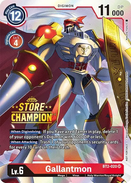 Gallantmon [Bt2-020] (Store Champion) [Release Special Booster Promos] 1
