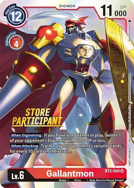 Gallantmon [Bt2-020] (Store Participant) [Release Special Booster Promos] 1