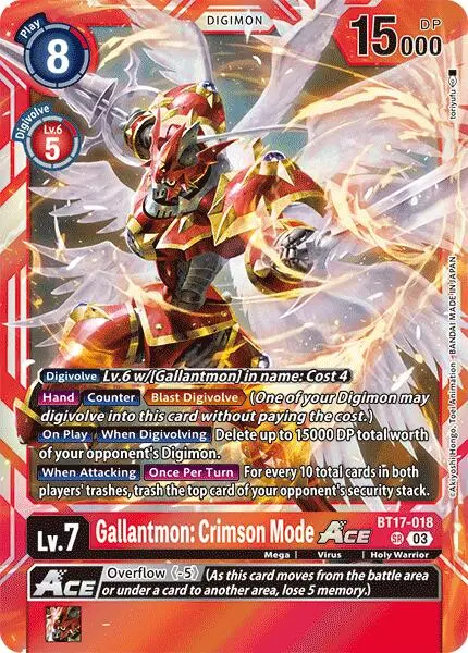 Gallantmon: Crimson Mode Ace [Bt17-018] [Secret Crisis] 1