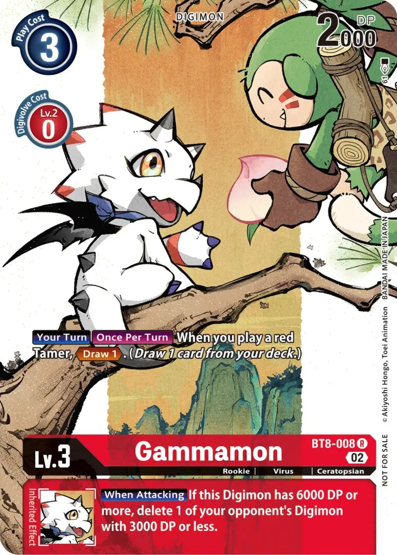 Gammamon [Bt8-008] (Digimon Illustration Competition Promotion Pack) [New Awakening Promos] 1