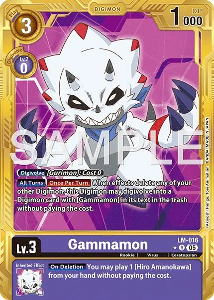Gammamon [Lm-016] (Gold Border) [Advanced Booster Digimon Generation] 1