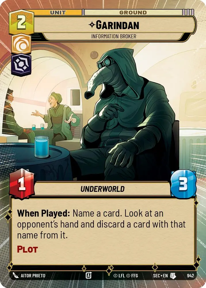 Garindan - Information Broker (Hyperspace Foil) (942) (942) [Secrets Of Power] 1