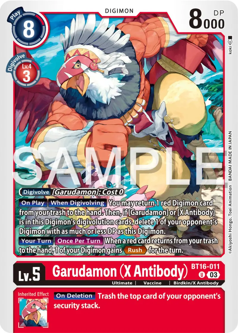 Garudamon (X Antibody) [Bt16-011] [Beginning Observer] 1