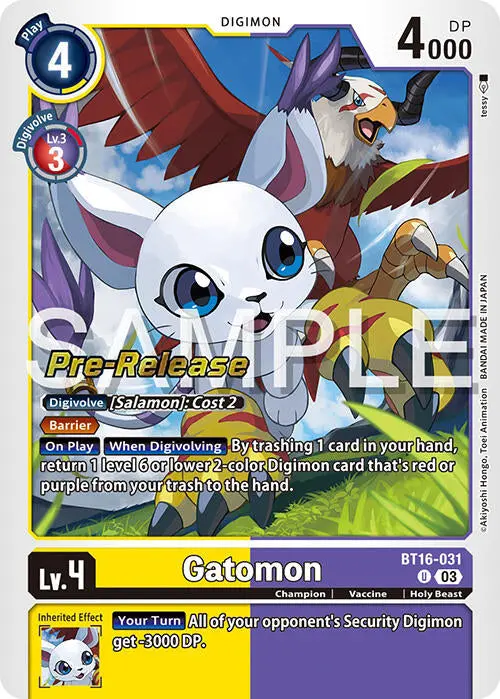 Gatomon [Bt16-031] [Beginning Observer Pre-Release Promos] 1