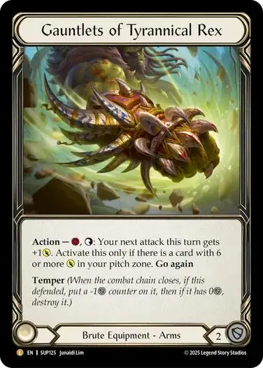 Gauntlets Of Tyrannical Rex [Sup125] (Super Slam)  Cold Foil 1