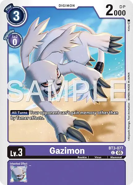 Gazimon [Bt3-077] (Foil Reprint) [Advanced Booster Digimon Generation] 1
