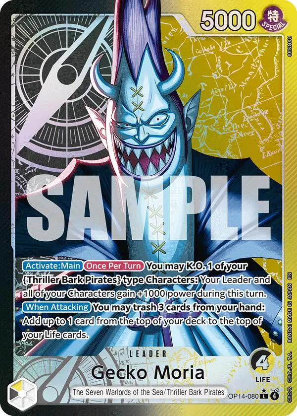 Gecko Moria (Op14-080) (Alternate Art) [The Azure Sea's Seven] 1