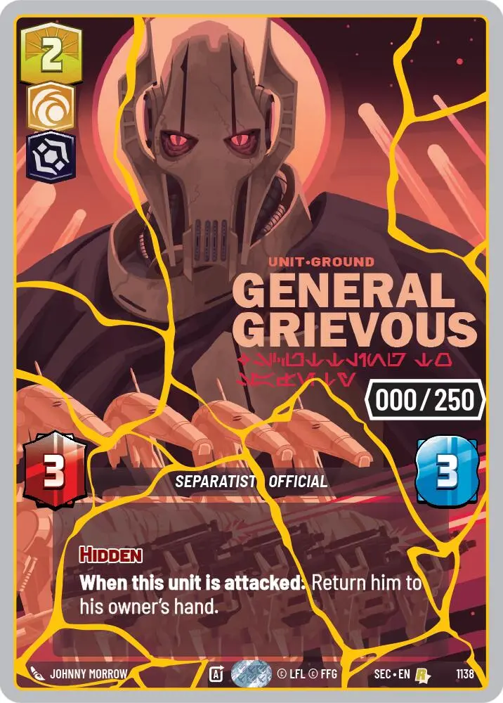 General Grievous - Scuttling To Safety (1138) (Serialized) (Gold) (1138) [Secrets Of Power] 1
