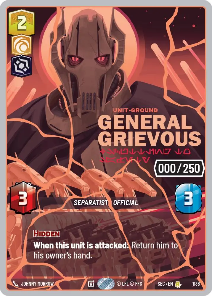 General Grievous - Scuttling To Safety (1138) (Serialized) (Rose Gold) (1138) [Secrets Of Power] 1