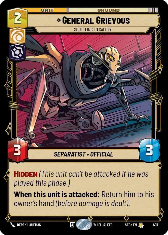 General Grievous - Scuttling To Safety (Foil) (697) (697) [Secrets Of Power] 1