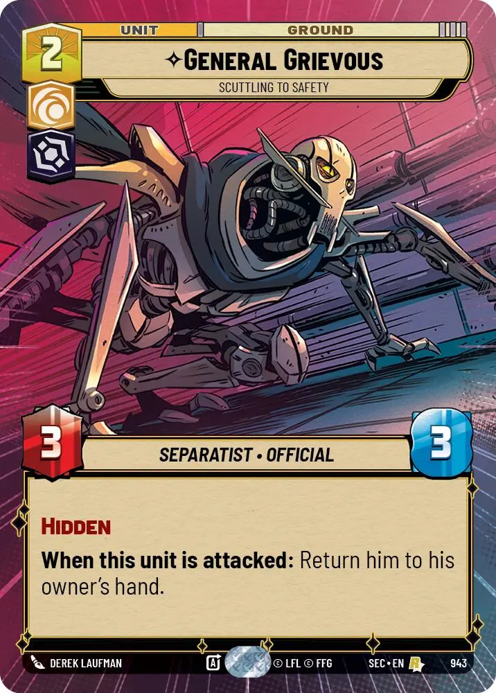 General Grievous - Scuttling To Safety (Hyperspace Foil) (943) (943) [Secrets Of Power] 1