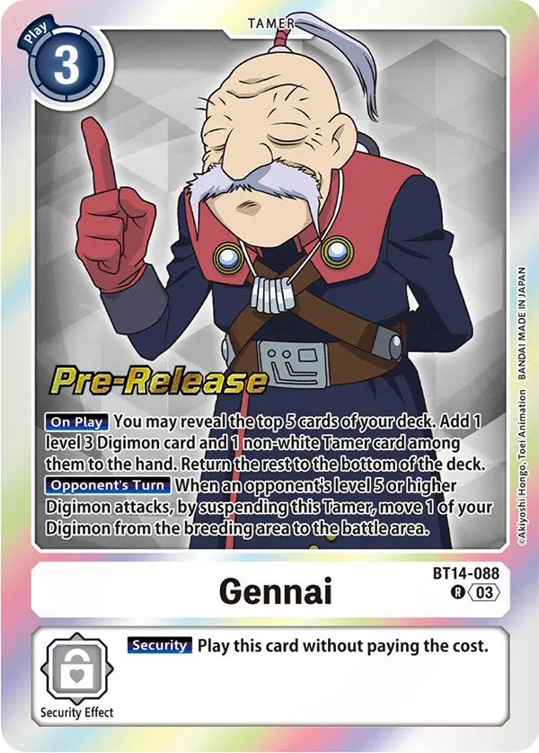Gennai [Bt14-088] [Blast Ace Pre-Release Cards] 1
