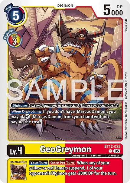 Geogreymon [Bt12-038] - Bt12-038 (Reprint) [Advanced Booster Digimon Generation] 1
