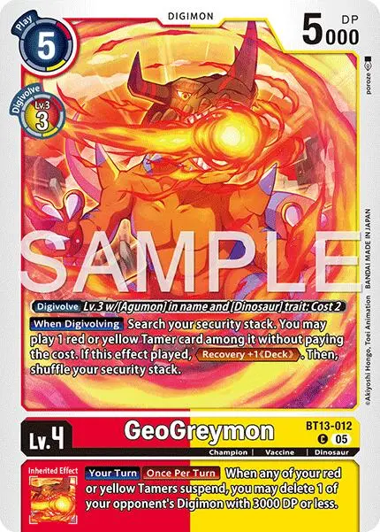 Geogreymon [Bt13-012] - Bt13-012 (Reprint) [Advanced Booster Digimon Generation] 1