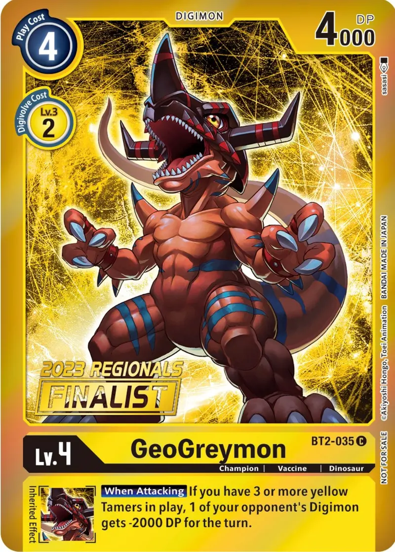 Geogreymon [Bt2-035] (2023 Regionals Finalist) [Release Special Booster Promos] 1