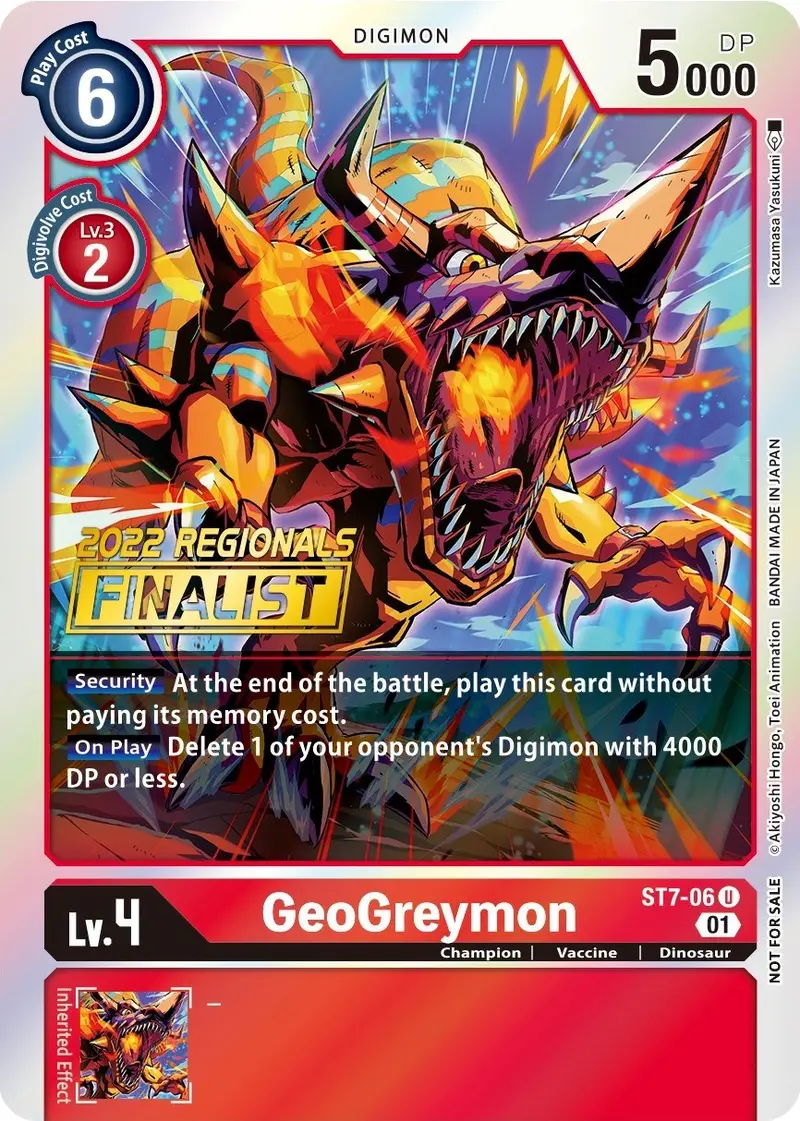 Geogreymon [St7-06] (2022 Championship Offline Regional) (Online Finalist) [Starter Deck: Gallantmon Promos] 1