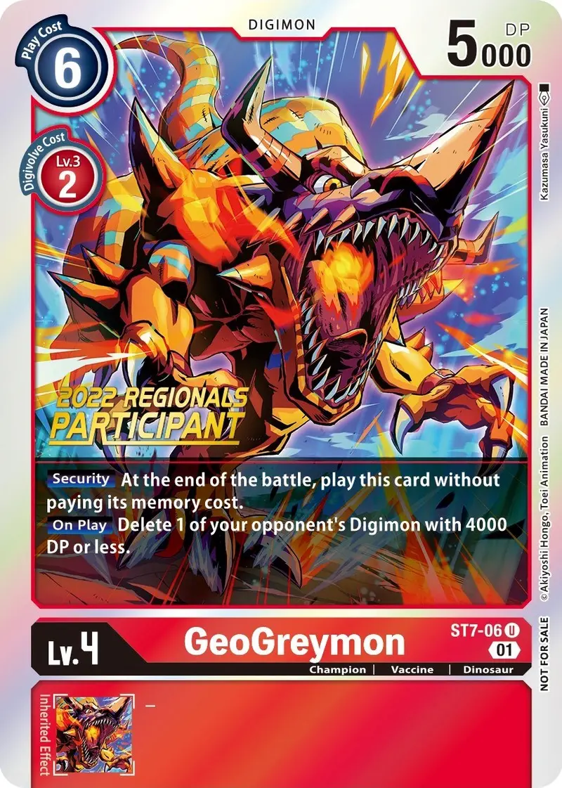 Geogreymon [St7-06] (2022 Championship Offline Regional) (Online Participant) [Starter Deck: Gallantmon Promos] 1