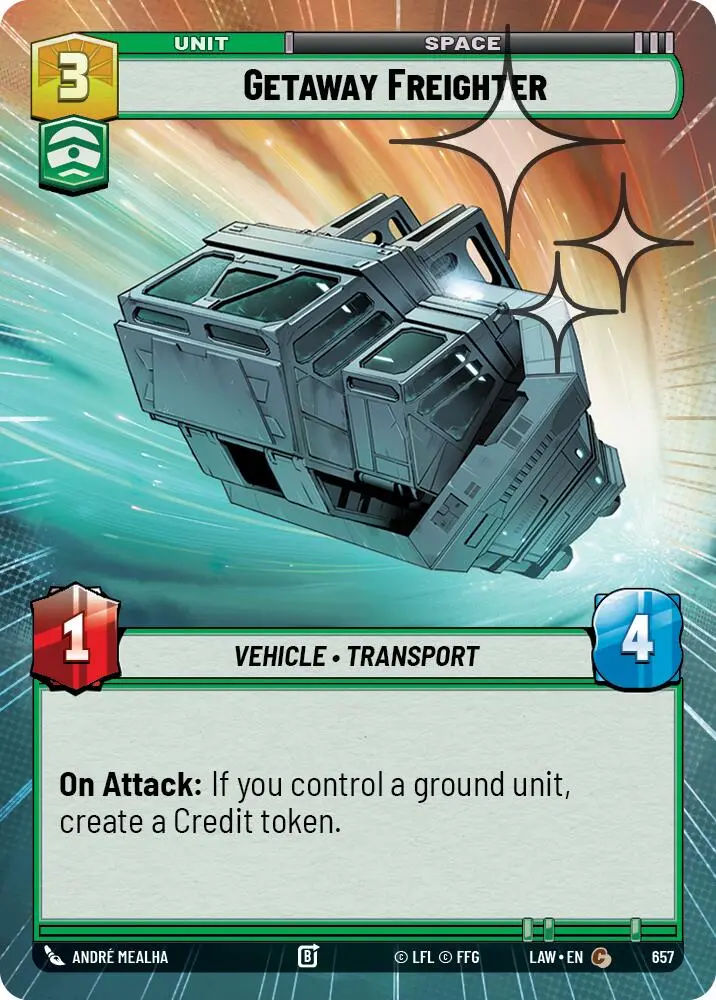 Getaway Freighter (657) (Hyperspace Foil) (657) [A Lawless Time] 1