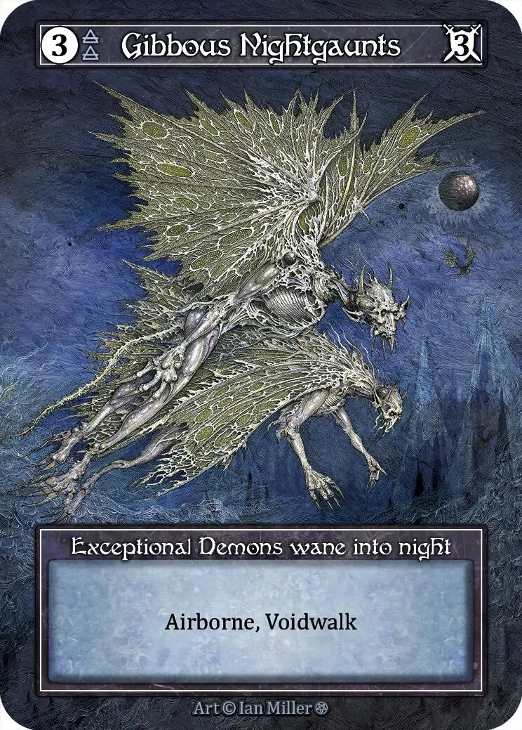 Gibbous Nightgaunts (Foil) [Gothic] 1