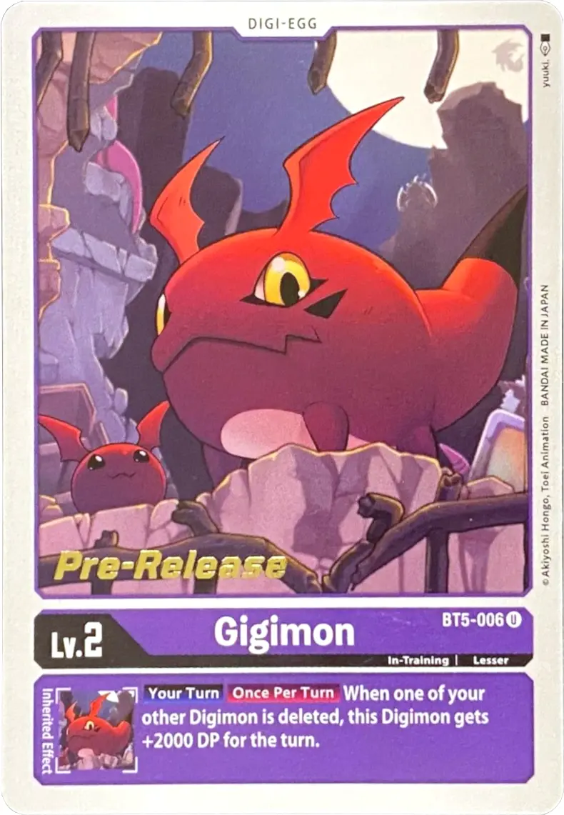 Gigimon [Bt5-006] [Battle Of Omni Pre-Release Promos] 1