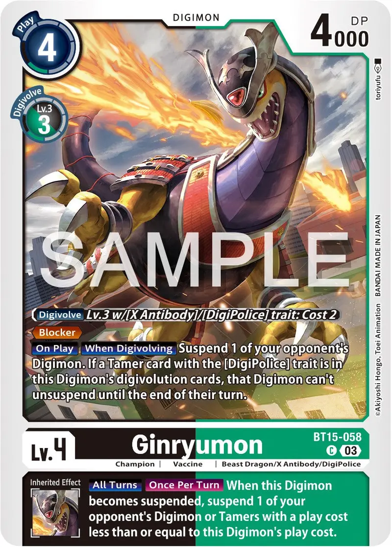 Ginryumon [Bt15-058] [Exceed Apocalypse] 1