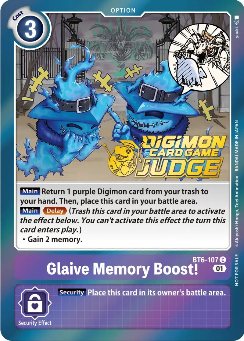 Glaive Memory Boost! [Bt6-107] (Judge Pack 3) [Double Diamond Promos] 1