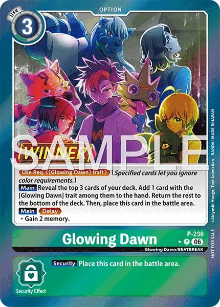 Glowing Dawn [P-236] (Store Tournament 2026 Vol. 2 Winner Pack) [Promotional Cards] 1