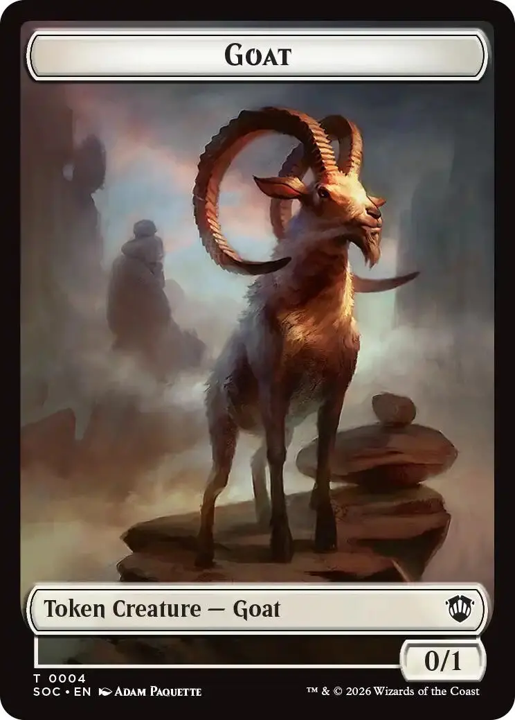 Goat // Fungus Beast Double-Sided Token [Secrets Of Strixhaven Commander Tokens] 1