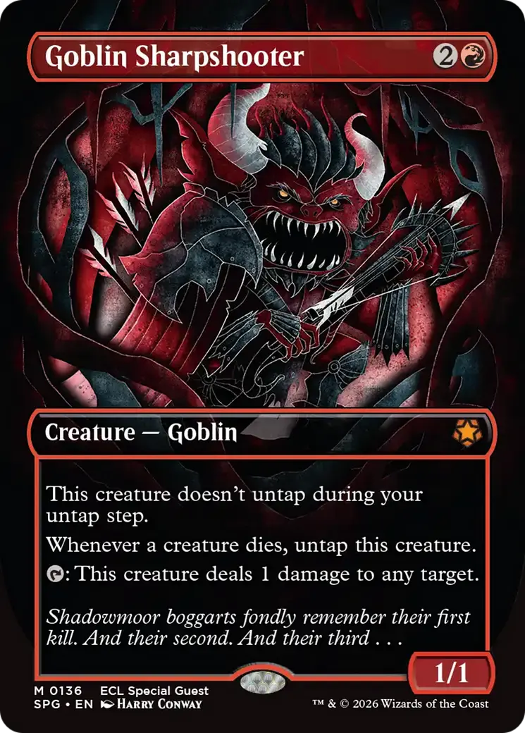 Goblin Sharpshooter (Borderless) [Lorwyn Eclipsed Special Guests] 1