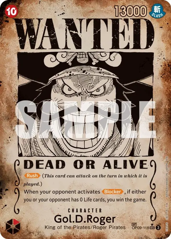 Gol.D.Roger (Op09-118) (Sp) (Wanted Poster) [Carrying On His Will] 1